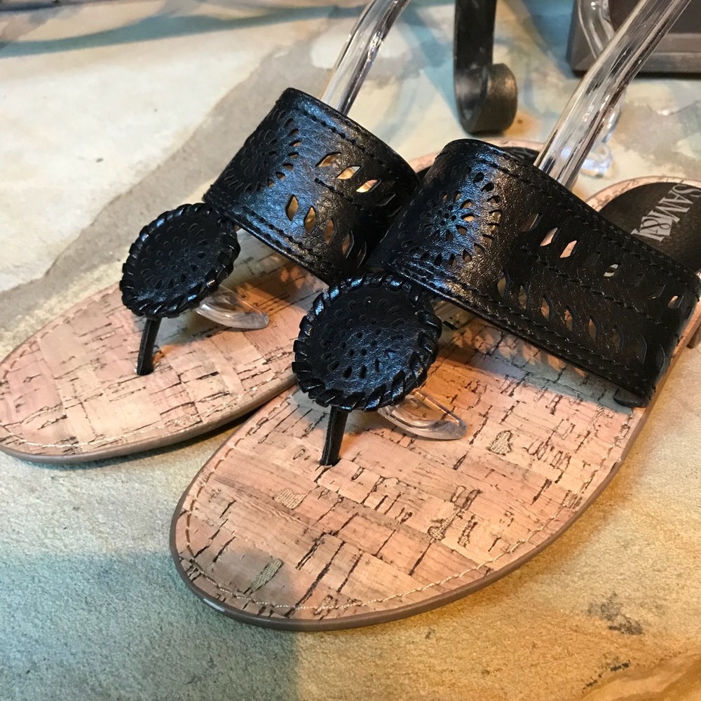 NEW  NWOT Sam & Libby Black Sandals Size 6 - Picture 2 of 7